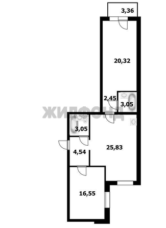 
  Продается 3-комн. квартира, 75 м², Олимпийской Славы мкр, д. 1
. Фото 8.
