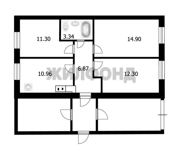 
  Продается 4-комн. квартира, 59.7 м², Ленина ул, д. 18
. Фото 17.