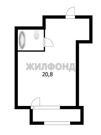 
  Продается студия, 24 м², Выборная ул, д. 91/1
. Фото 1.