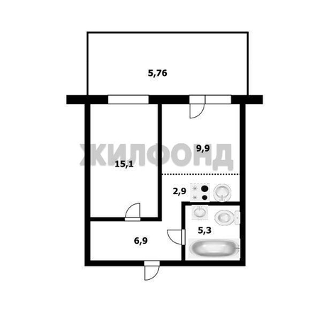 
  Продается 2-комн. квартира, 42.1 м², ЖК Первый на Есенина, дом 2
. Фото 8.