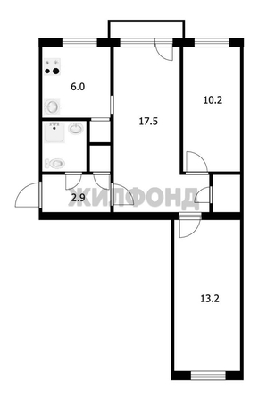 
  Продается 3-комн. квартира 55.8 м². Фото 19.