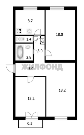 
  Продается 3-комн. квартира, 71.2 м², Державина ул, д. 5
. Фото 21.