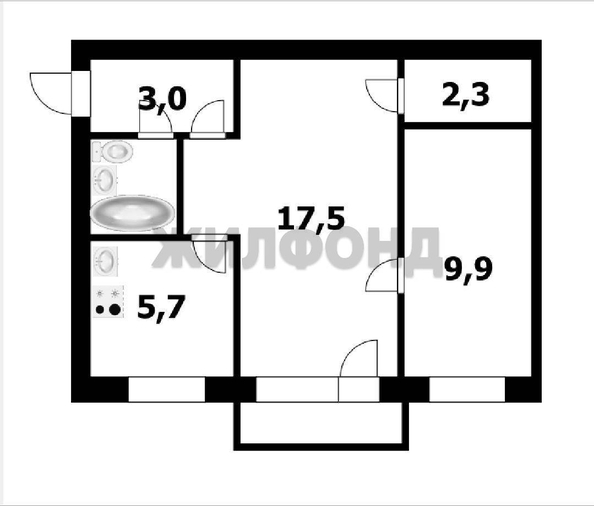 
  Продается 2-комн. квартира, 40.5 м², Дзержинского пр-кт, д. 28
. Фото 15.