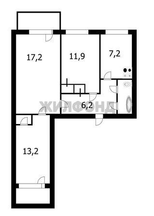 
  Продается 3-комн. квартира, 61.9 м², Доватора ул, д. 31
. Фото 11.