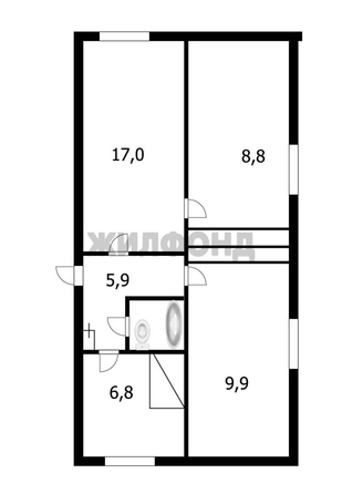 
  Продается 3-комн. квартира, 52.2 м², Космонавтов ул, д. 4
. Фото 2.