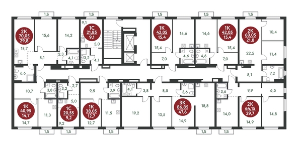 
  Продается 3-комн. квартира, 86.85 м², ЖК Скандинавские кварталы, дом 1
. Фото 1.