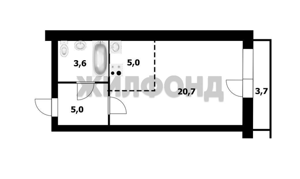 
  Продается студия, 34.3 м², Сибиряков-Гвардейцев ул, д. 44/7
. Фото 10.