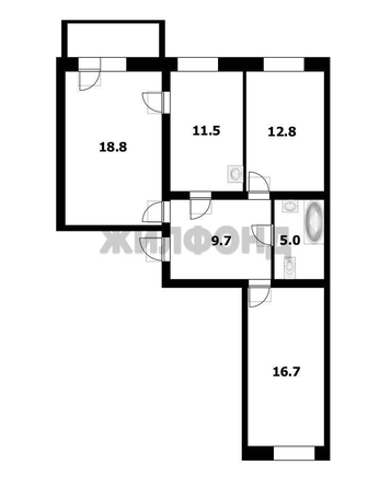 
  Продается 3-комн. квартира, 74.5 м², Холодильная ул, д. 17
. Фото 28.