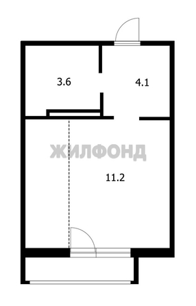 
  Продается студия, 23.7 м², Михаила Кулагина ул, д. 31
. Фото 7.