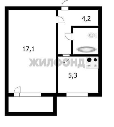 
  Продается 1-комн. квартира, 29.3 м², Кропоткина ул, д. 130/3
. Фото 8.