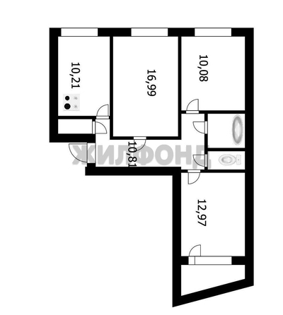 
  Продается 3-комн. квартира, 66.1 м², Краузе ул, д. 1
. Фото 23.