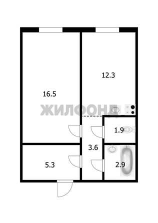 
  Продается 1-комн. квартира, 42.5 м², Татьяны Снежиной ул, д. 43
. Фото 14.