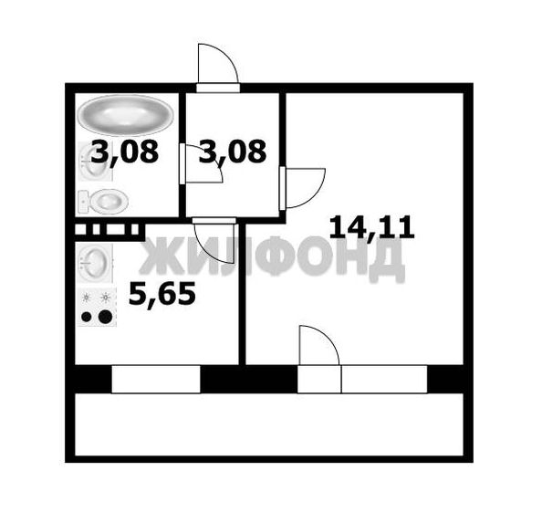 
  Продается 1-комн. квартира, 26 м², Петухова ул, д. 103
. Фото 13.