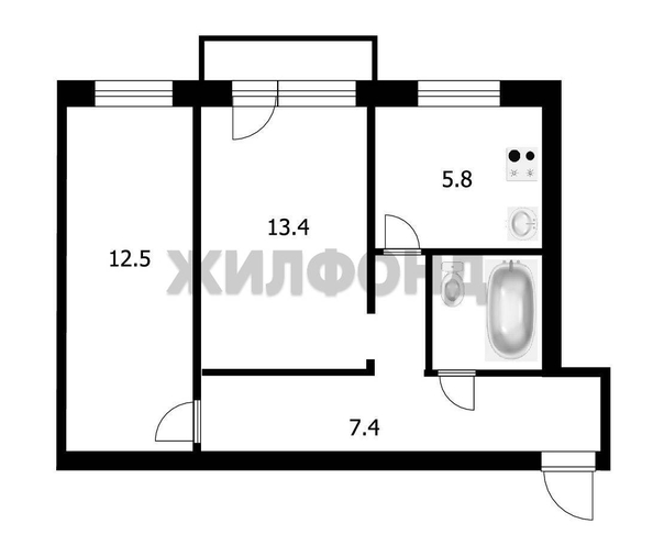 
  Продается 2-комн. квартира, 43.8 м², Бетонная ул, д. 37
. Фото 9.