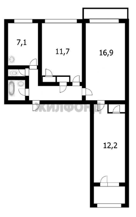 
  Продается 3-комн. квартира, 59.8 м², Линейная ул, д. 33/3
. Фото 7.
