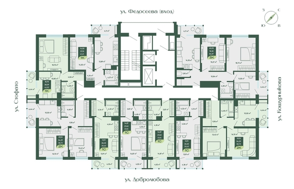 
  Продается студия, 31.92 м², ЖК Мичурин
. Фото 1.