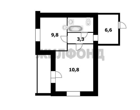 
  Продается 1-комн. квартира, 44.7 м², Дениса Давыдова ул, д. 12
. Фото 16.