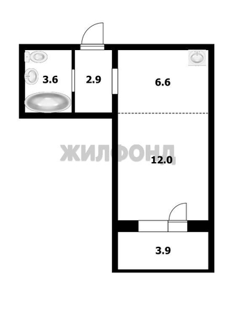 
  Продается студия 25.1 м². Фото 19.