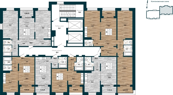 
  Продается 3-комн. квартира, 93.7 м², ЖК Галактика, дом 4 Марс
. Фото 1.