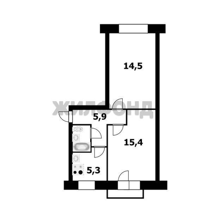 
  Продается 2-комн. квартира 44.5 м². Фото 9.