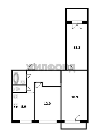 
  Продается 3-комн. квартира 62.4 м². Фото 11.