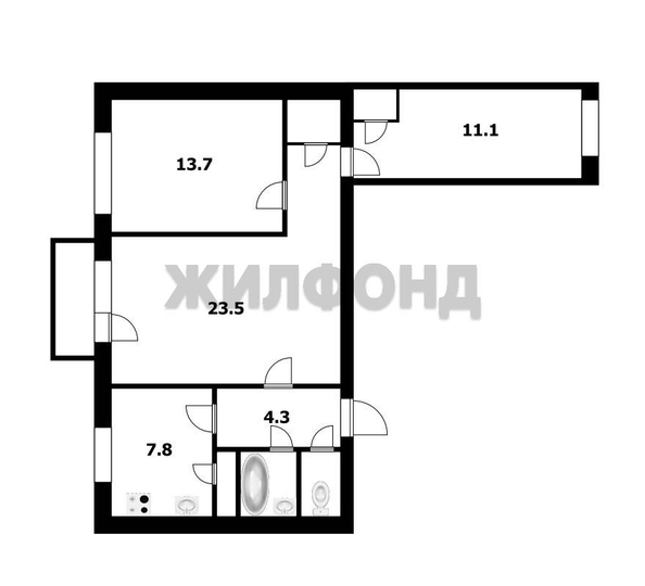 
  Продается 3-комн. квартира 68.2 м². Фото 22.