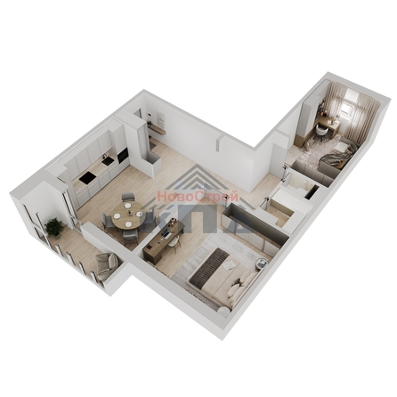 
  Продается 2-комн. квартира 66.85 м², в ЖК Два поэта. Фото 3.