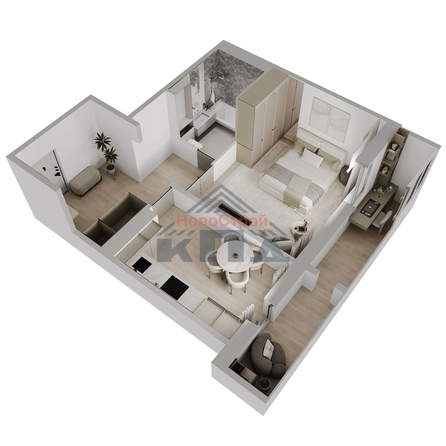 
  Продается 1-комн. квартира 48.6 м², в ЖК Два поэта. Фото 3.