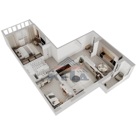 
  Продается 3-комн. квартира 84.92 м², в ЖК Два поэта. Фото 3.