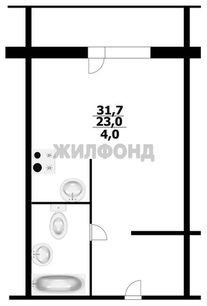 
  Продается студия 30.9 м². Фото 6.