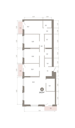 
  Продается 4-комн. квартира 143.3 м², в ЖК Город на озере. Фото 1.