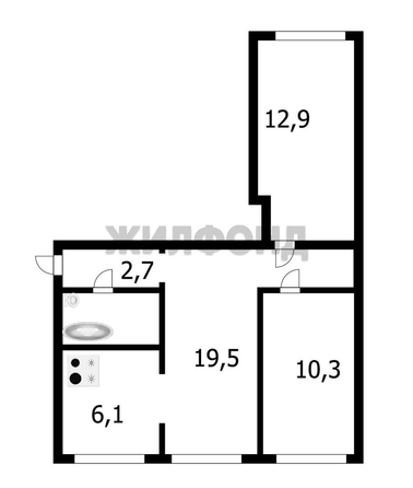 
  Продается 3-комн. квартира 55.8 м². Фото 15.