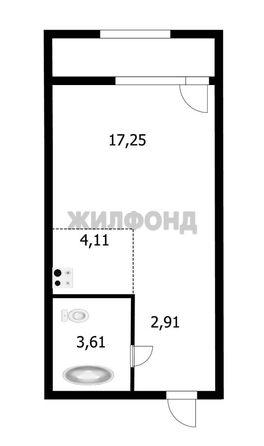 
  Продается студия 28.1 м². Фото 18.