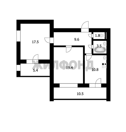 
  Продается 2-комн. квартира 62.6 м². Фото 19.