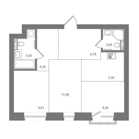 
  Продается 2-комн. квартира 59.99 м², в ЖК Спектр, дом 10. Фото 2.