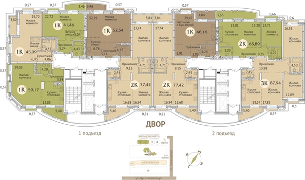 
  Продается 3-комн. квартира 86 м², в ЖК Заельцовский. Фото 20.