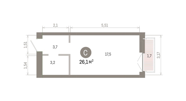 
  Продается студия 26.07 м², в ЖК Европейский берег, дом 45. Фото 1.