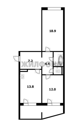 
  Продается 2-комн. квартира 60.5 м², в ЖК Родники, дом 1, серия Smart. Фото 28.