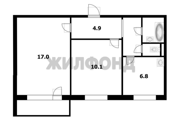 
  Продается 2-комн. квартира 42.4 м². Фото 19.