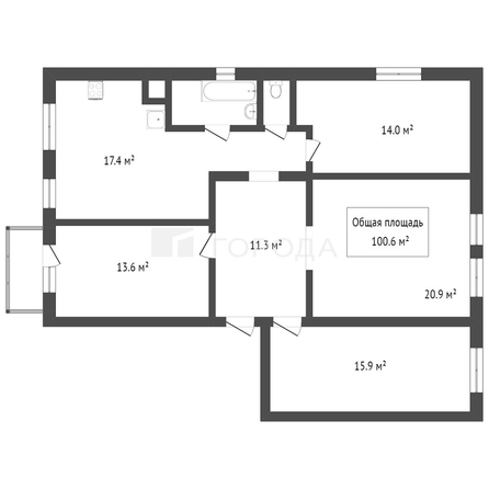 
  Продается 4-комн. квартира 104 м². Фото 27.