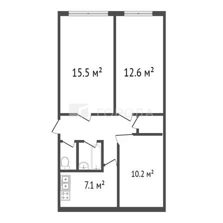 
  Продается 3-комн. квартира 59 м². Фото 24.