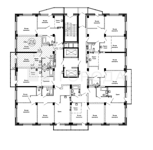 
  Продается 1-комн. квартира 42 м², в ЖК Ред Фокс, дом 6/2. Фото 20.