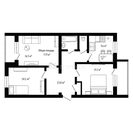 
  Продается 3-комн. квартира 77.9 м². Фото 17.