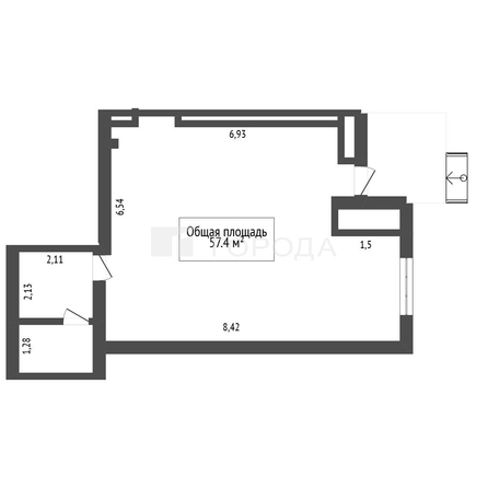 
  Сдается универсальное помещение 57.4 м². Фото 16.
