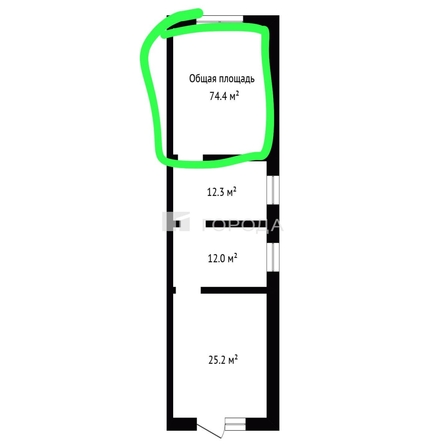 
  Сдается универсальное помещение 25.2 м². Фото 39.