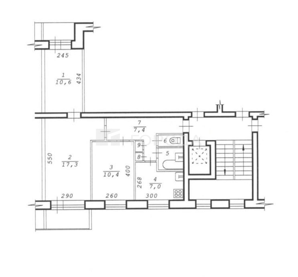 
  Продается 3-комн. квартира 57.1 м². Фото 6.