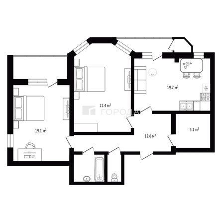 
  Продается 2-комн. квартира 84.3 м². Фото 9.