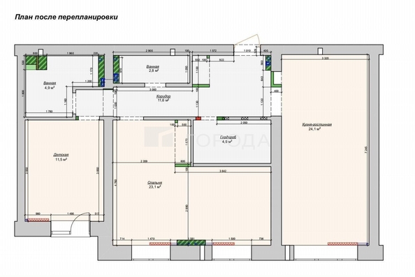 
  Продается 3-комн. квартира 84 м². Фото 25.