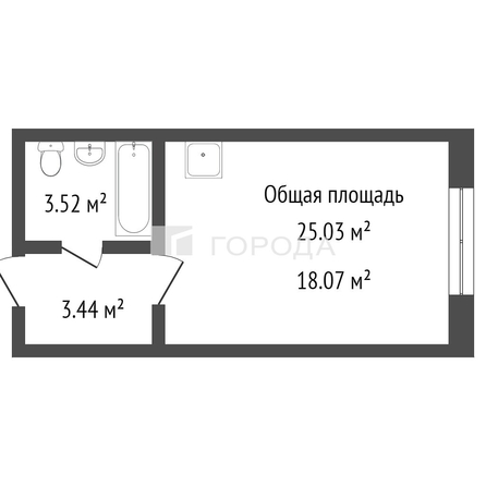 
  Продается студия 25 м², в ЖК На Шоссейной, дом 5. Фото 30.