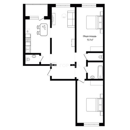 
  Продается 3-комн. квартира 91.9 м². Фото 16.
